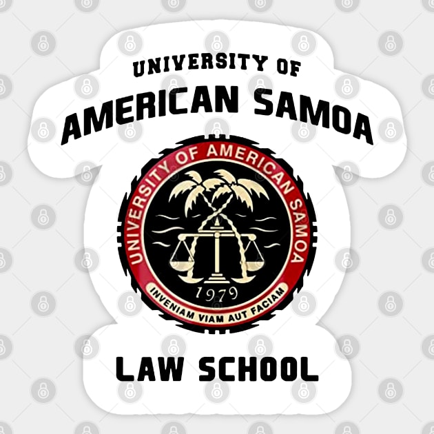 Breaking bad american samoa law school 1979 Sticker by Aries Black